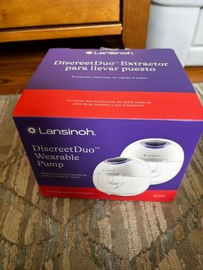 Lansinoh Electric Breast Pump - White & Purple Accents